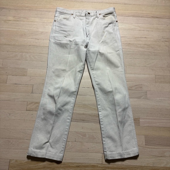 Wrangler Other - Vintage Wrangler 936 Cowboy Cut Slim Fit Jeans 36x34 White USA Made
